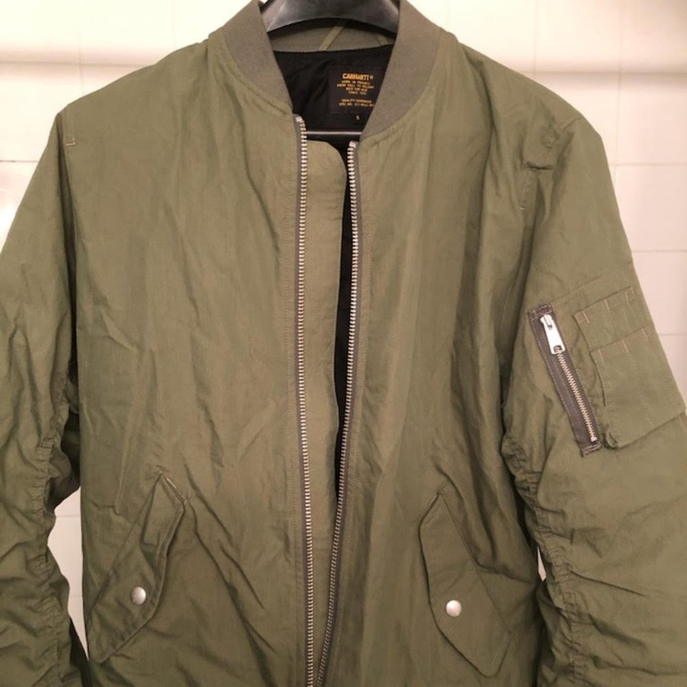 MENS CARHARTT ADAM BOMBER JACKET SIZE SMALL